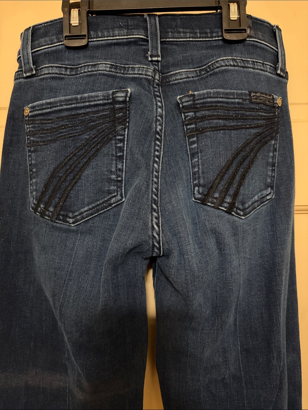 7 For All Mankind Dojo Dark Blue Flare Jeans